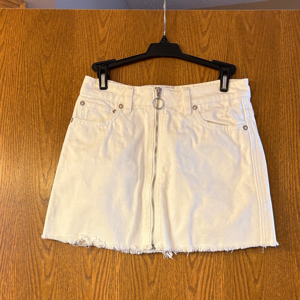 We The Free White Mini Skirt